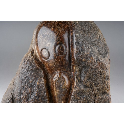 49 - Henry Munyaradzi (Zimbabwean 1931-1998) Young Dove, an abstract serpentine sculpture, signed and num... 