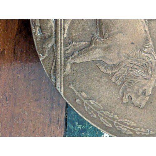 20 - A Great War Memorial Plaque to John Ducklin. 
Memorial Plaque – John Ducklin
Condition GVF, at some ... 