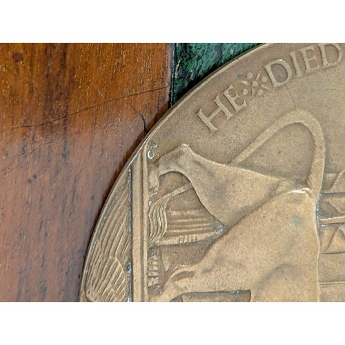 20 - A Great War Memorial Plaque to John Ducklin. 
Memorial Plaque – John Ducklin
Condition GVF, at some ... 