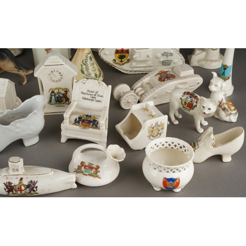 90 - Assorted souvenir crested ware, factories including W A Smith, Swan, Carlton, Willow, Tuscan etc, mo... 