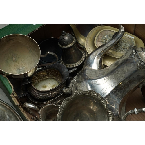 273 - Assorted silver plate, EPNS, EP to include circular serving dishes, large goblet, two handled trophy... 