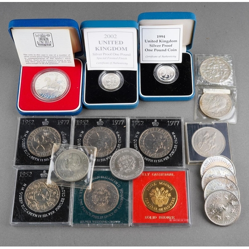 A collection of coins to include 1937 Half Crown, 1935 Jubilee Crown ...