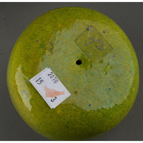 126 - Three Chinese ceramic Altar fruit including peach and apples [3]