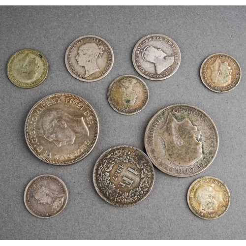 309 - Collection of silver and other coinage to include 3pences, Australian florin etc