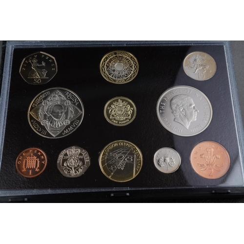 313 - The Royal Mint, 2008 proof coin collection in a leather case with certificate in its outer case
