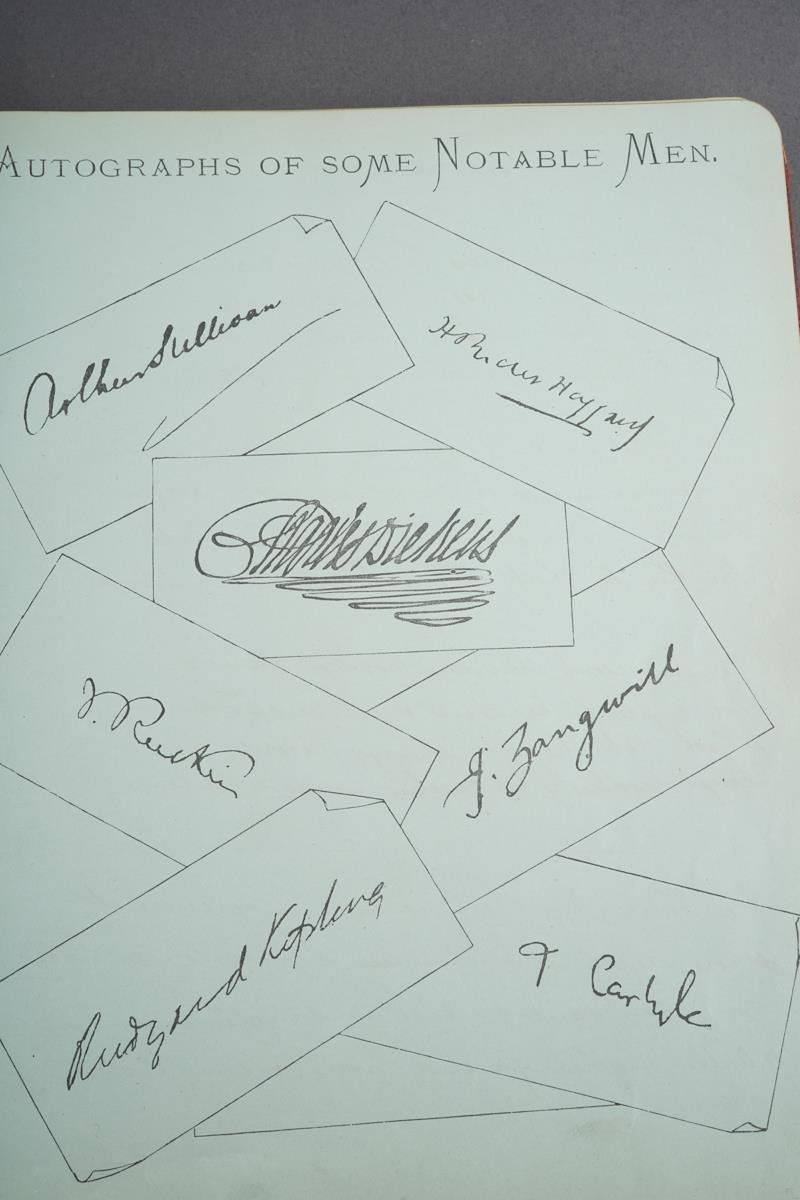 An Edwardian red leather bound 