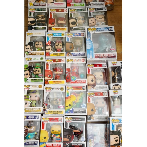Two boxes containing thirty one various Funko Pop vinyl figures in ...