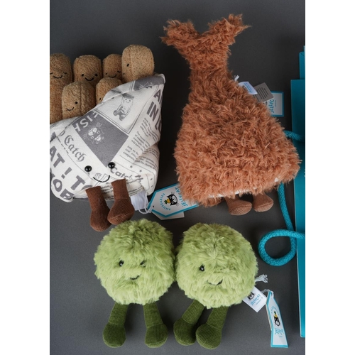 26 - A Jellycat London Exclusive to Selfridges Fish & Chips set of Amuseables Lily Fish, Cosy Chips and D... 