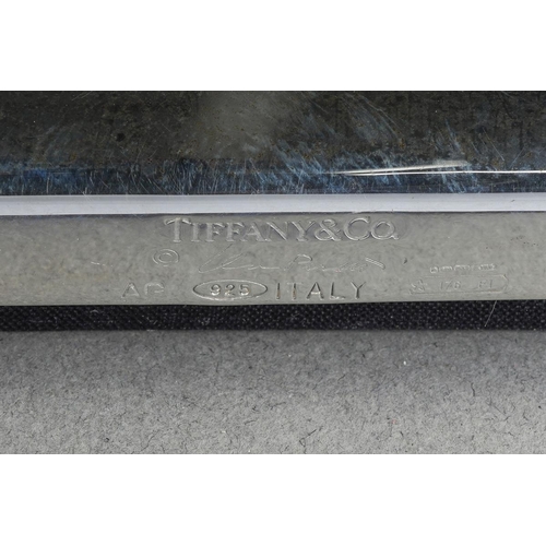 58 - A Tiffany & Co Elsa Peretti square silver easel back photograph frame, the bottom edge stamped 