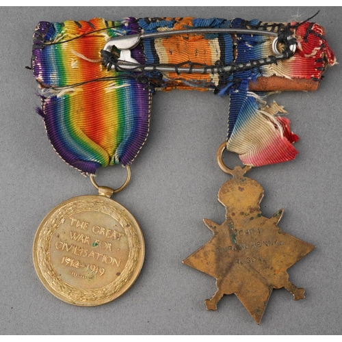 238 - WW1 British 1914-15 Star and Victory Medal to 40401 Gunner W Kenny, Royal Garrison Artillery