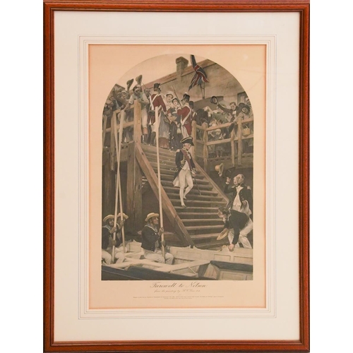 398 - After A.C. Gow RA, titled Fair well to Nelson, hand tinted printed, mounted, framed and glazed, Imag... 