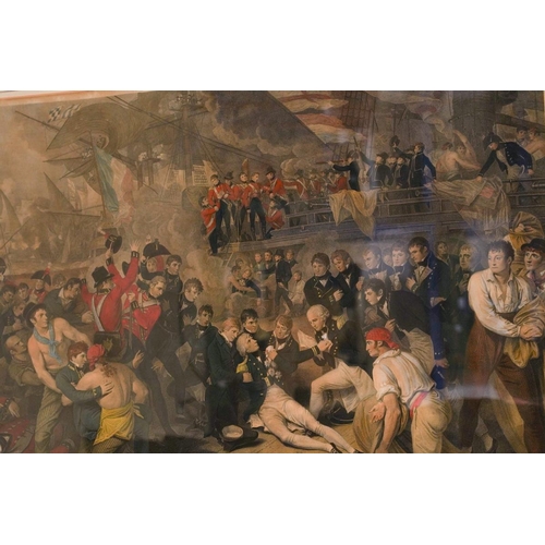 400 - After B. West The Death of Lord Viscount Nelson.K.B engraving by James Heath with hand coloured deta... 