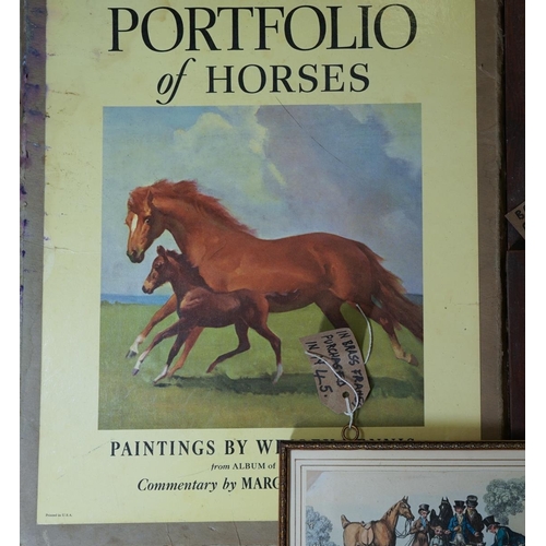 432 - A set of 4 19th century hand coloured hare coursing prints in gilt metal frames after R. Pollard ( i... 