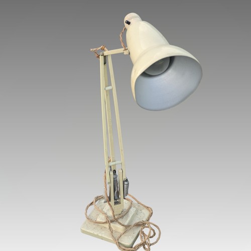476 - A cream Herbert Terry & Sons Ltd angle poise lamp, on stepped square base (1)