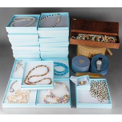 496 - A box of twenty three boxes of Eternal Collection costume jewellery and a small quantity of other co... 