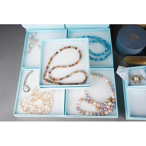496 - A box of twenty three boxes of Eternal Collection costume jewellery and a small quantity of other co... 