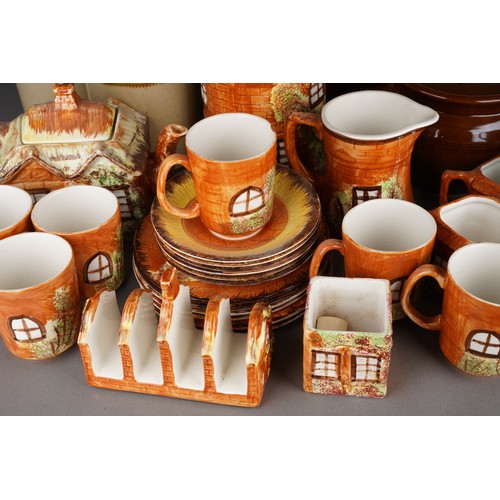 516 - Assorted ceramics to include Cottage Ware part tea set, 1970s style cups and saucers, earthenware tr... 