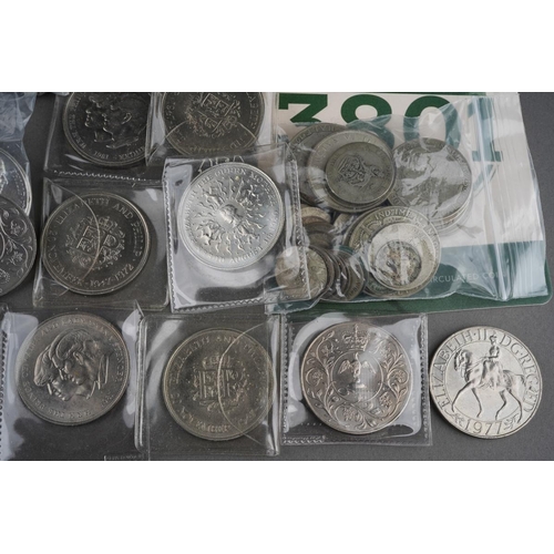 526 - Pre 1947 silver coins (246 grams approx) 
6 x £5 crowns 
Australian 3801 Legend of Steam 50 cent coi... 