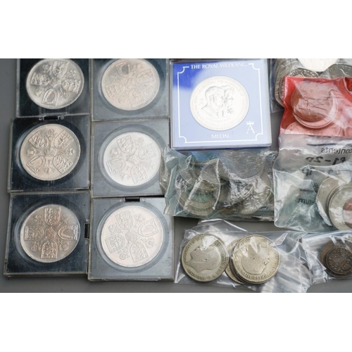 527 - Pre 1947 silver coins (65 grams approx) Pre 1920 silver coins (33.5 grams approx) Mixed foreign silv... 