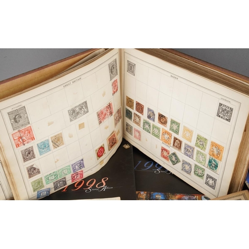 697 - A collection of various stamps to include some in albums and some loose to include sheets of Isle of... 