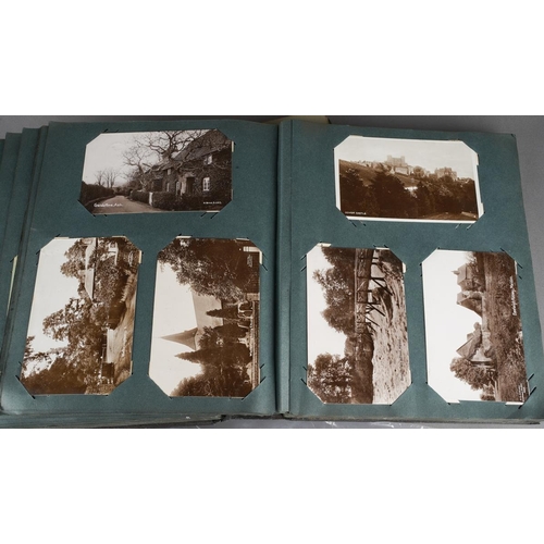 698 - Collection of 4 albums of various early 20th century and later post cards and photographic post card... 