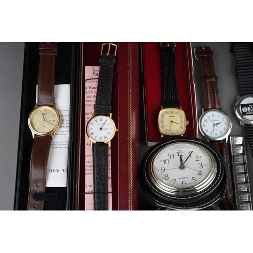 725 - Collection of gents dress watches to include Seko, Uno, Ingersoll etc. ( 1 bag)