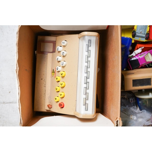 997 - Assorted vintage toys including loose Matchbox cars, trucks and vans, H.C.F Basil Brush, a felt mous... 