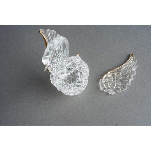 1000 - Eight Crystal Temptations by Swarovski 24k gold plated ornaments including vase of flowers, birds, p... 