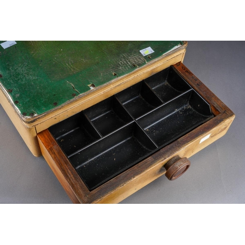 1019 - Assorted lot to include: vintage leather picnic case, various buttons, a Triumph Stamp Album includi... 