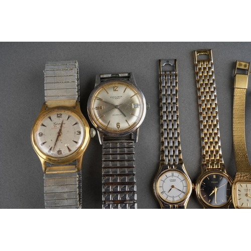 1045 - Collection of ladies and mens watches to include Excalibur, Geneve, Sekonda, Citizen etc. ( 1 bag)
