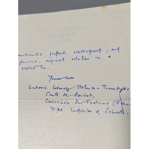 85 - Milne (Alan Alexander), a handwritten letter to