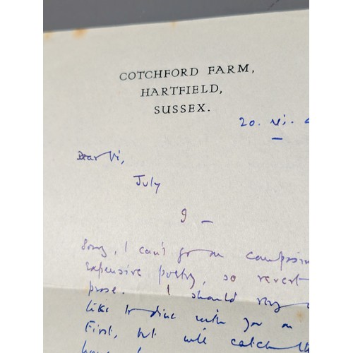 85 - Milne (Alan Alexander), a handwritten letter to
