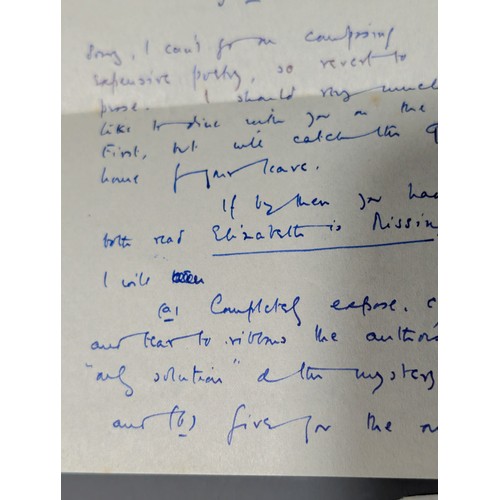 85 - Milne (Alan Alexander), a handwritten letter to