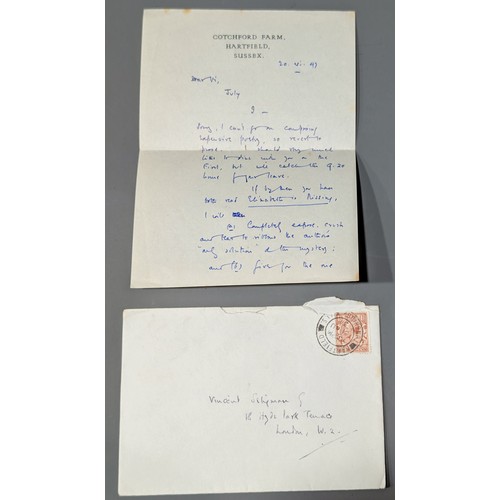 85 - Milne (Alan Alexander), a handwritten letter to