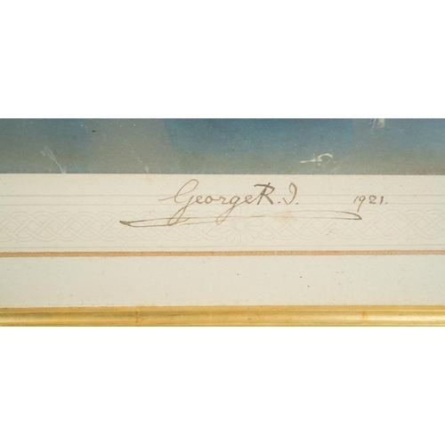 96 - Militaria / Royal Interest: Two framed gilt framed photographs of Their Majesties King George V and ... 