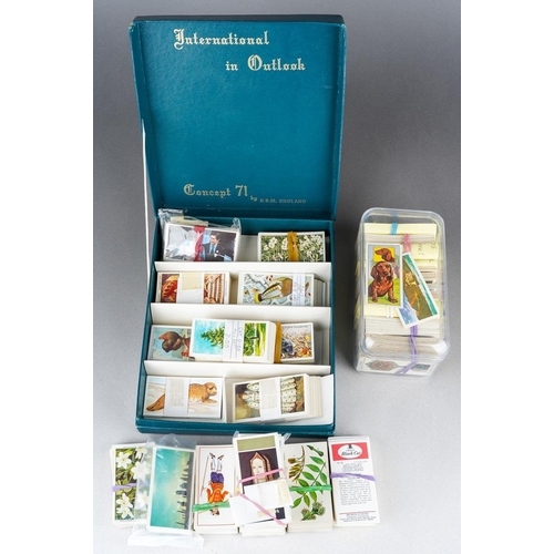 97 - Five frames of vintage and reproduction cigarette cards, including Wills Our King and Queen,nostalgi... 