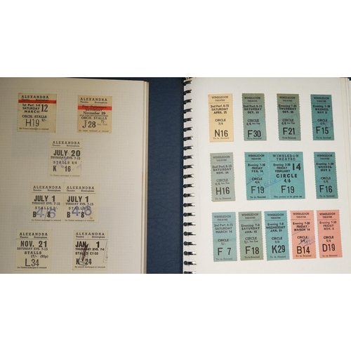 100 - A collection of Mid 20th Century English Theatre ticket stubs various productions including Pantomim... 