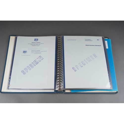 133 - A vintage Wiggins Teape Overseas Sales Prestige Stationery, no 50,  binder of stationery specimens i... 