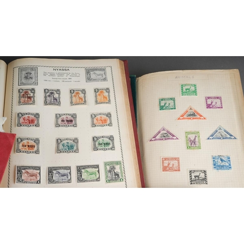 143 - A collection of World stamp, cigarette cards and trade cards, in albums and loose, including The Tri... 