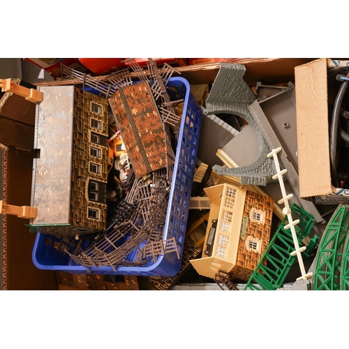 154 - Three boxes of  OO gauge railwayana, mostly Triang, including a boxed R.859 LNER 4-4-0 