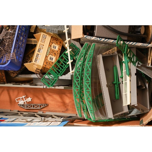 154 - Three boxes of  OO gauge railwayana, mostly Triang, including a boxed R.859 LNER 4-4-0 