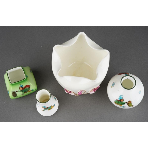 325 - Four pieces of 19th and early 20th century Moore Brothers china, comprising three small vases printe... 