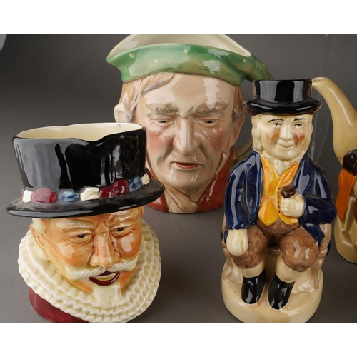 329 - A box of eight 20th century Royal Doulton, Beswick, Sylvac and other Staffordshire character and tob... 