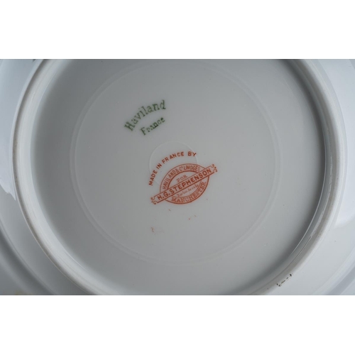 352 - A Haviland & Co Limoges mainly pattern 553 part dinner service, retailed by H G Stevenson Manchester... 