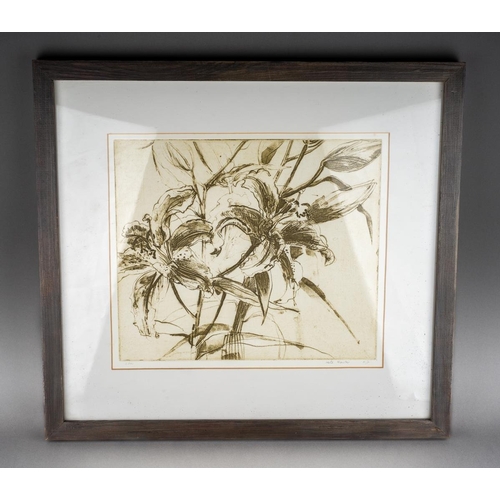550 - Kate Hunter (British Contemporary)
Tiger Lilies
etching, approx 28.5 x 33cm 
Artist's proof, signed ... 
