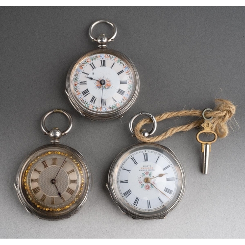 598 - Three late 19th/early 20th Century silver cased open face pocket watches to include: Kay's Empire Sw... 