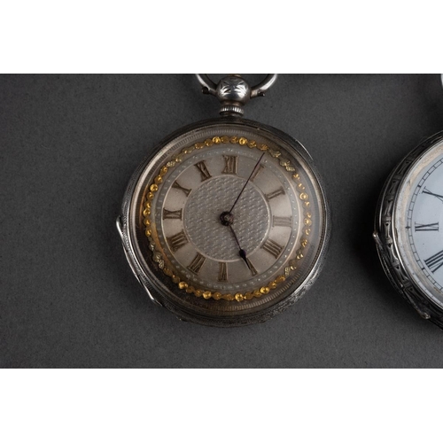 598 - Three late 19th/early 20th Century silver cased open face pocket watches to include: Kay's Empire Sw... 