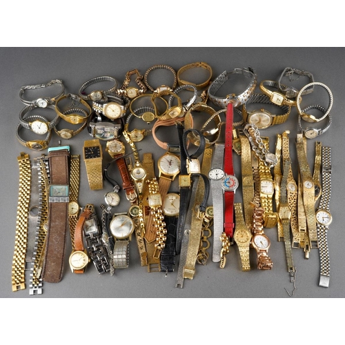 612 - A quantity of ladies and gent's manual and quartz wrist watches, including Swiss Watch Corporation, ... 