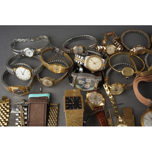 612 - A quantity of ladies and gent's manual and quartz wrist watches, including Swiss Watch Corporation, ... 