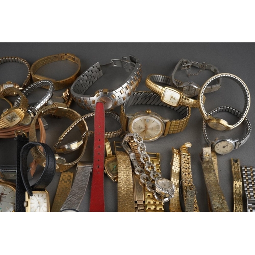 612 - A quantity of ladies and gent's manual and quartz wrist watches, including Swiss Watch Corporation, ... 